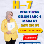 H-7 Penutupan Pendaftaran Maba UT di SALUT KC!
